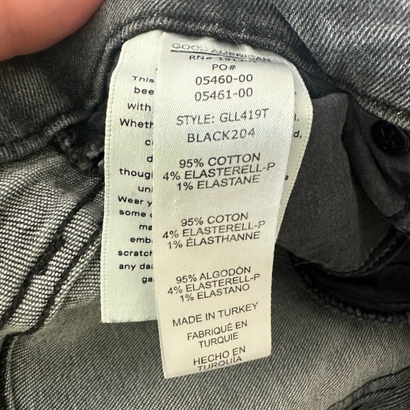 Good American Good Legs Low Rise Skinny Jeans - Black204 - Picture 9 of 9